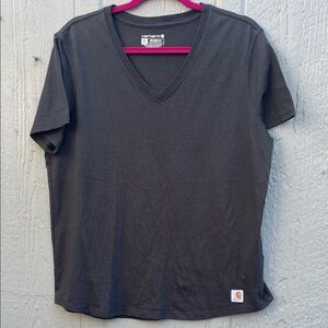 Carhartt Men’s Relaxed Fix Charcoal V-Neck Tee Size: XL